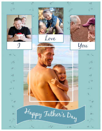 I Love You Dad Photo Collage (8.5x11)  
