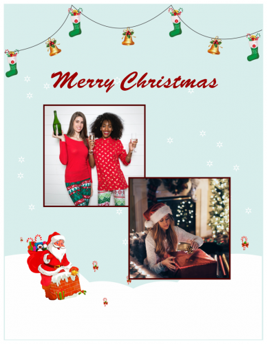 Santa Merry Christmas Photo Collage (8.5x11) 