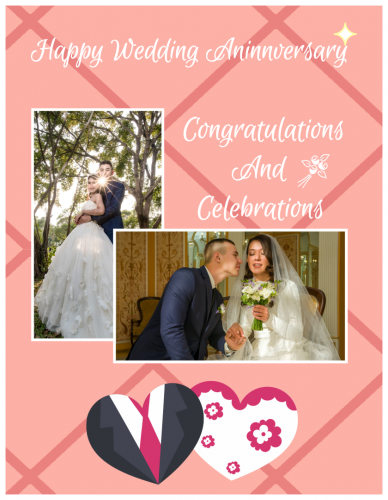 Wedding Anniversary Congratulations And Celebrations Photo Collage (8.5x11) 