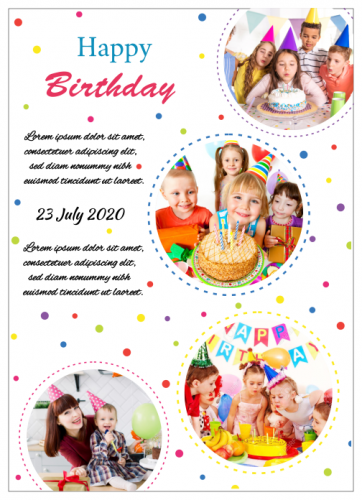 Happy Birthday My Little Baby Photo Collage (5x7)  