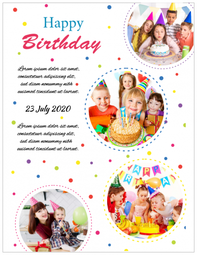 Happy Birthday My Little Baby Photo Collage (8.5x11)   