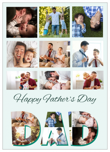 Happy Father's Day DAD Photo Collage (5x7)   