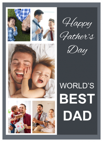World's Best Dad Photo Collage (5x7) 