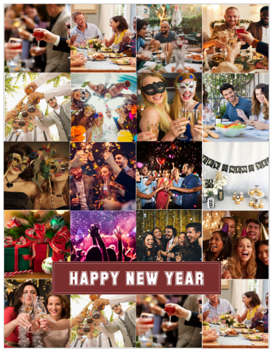 Happy New Year 2021 Photo Collage (8.5x11) 