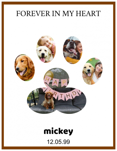 Forever In My Heart Mickey Photo Collage (8.5x11) 