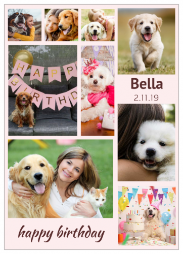 Happy Birthday Bella Photo Collage (5x7)
