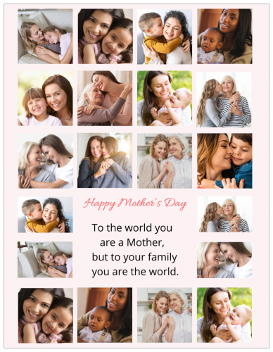 Mother's Day Photo Collage (8.5x11)