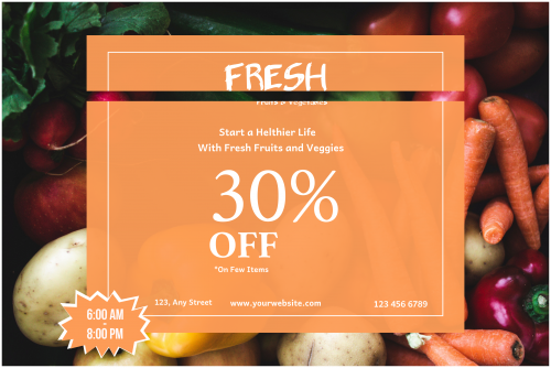 Fresh Fruits And Vegetables Banner