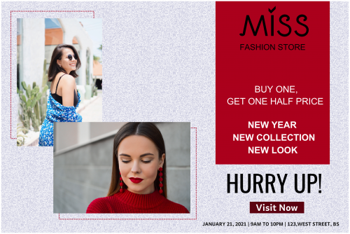 Miss Fashion Store Banner
