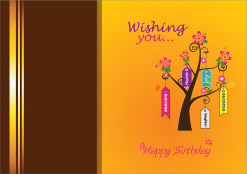Happy birthday wish card 